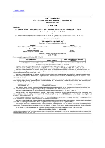 Thumbnail Veeco
 10-K Annual Report 2025