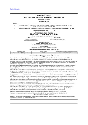Thumbnail Axcelis Technologies
 10-K Annual Report 2025
