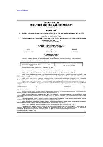 Thumbnail Kimbell Royalty Partners 10-K Annual Report 2025