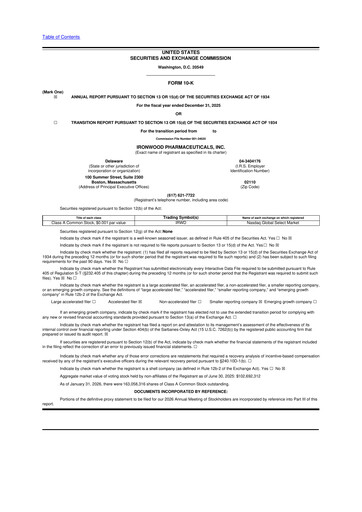 Thumbnail Ironwood Pharmaceuticals
 10-K Annual Report 2025