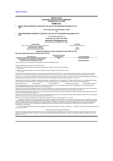 Thumbnail Structure Therapeutics 10-K Annual Report 2025