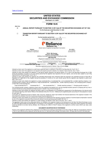 Thumbnail Reliance


 10-K Annual Report 2025