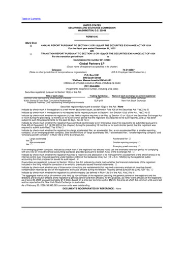Thumbnail Global Partners LP 10-K Annual Report 2025
