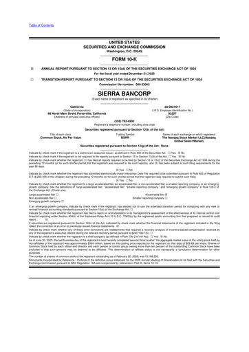 Thumbnail Sierra Bancorp
 10-K Annual Report 2025