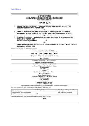 Thumbnail Danaos 20-F Annual Report 2025