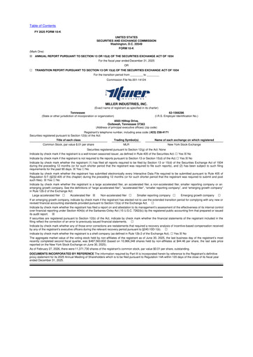 Thumbnail Miller Industries 10-K Annual Report 2025