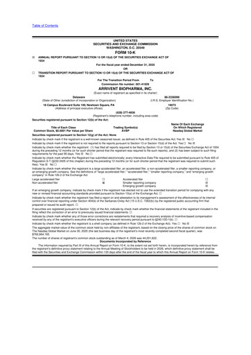 Thumbnail ArriVent BioPharma 10-K Annual Report 2025