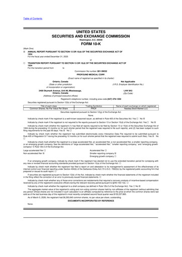 Miniature Profound Medical 10-K Rapport annuel 2025