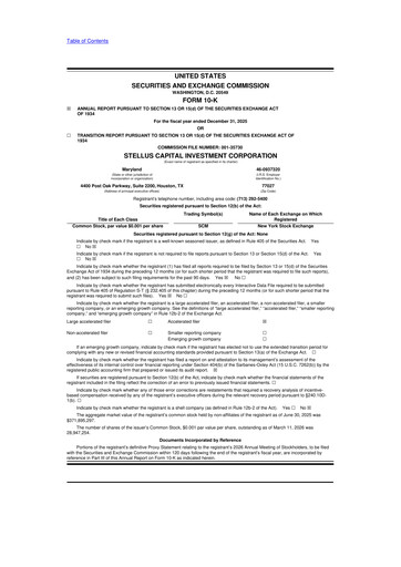 Thumbnail Stellus Capital Investment Corporation 10-K Annual Report 2025