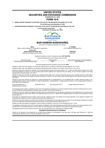 Thumbnail Bar Harbor Bankshares

 10-K Annual Report 2025