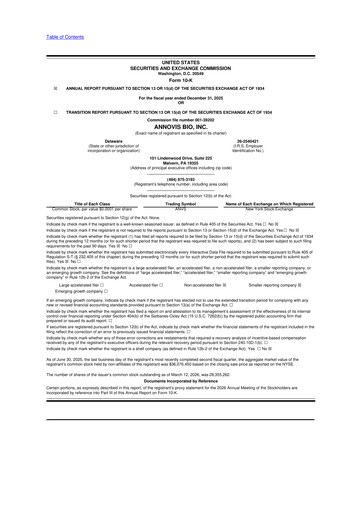 Thumbnail Annovis Bio 10-K Annual Report 