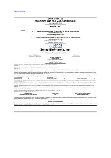 Thumbnail Zenas BioPharma 10-K Annual Report 2025