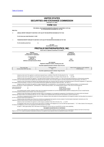 Thumbnail Protalix BioTherapeutics
 10-K Annual Report 2025