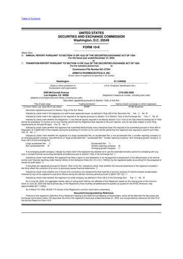 Thumbnail Armata Pharmaceuticals 10-K Annual Report 2025