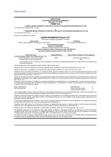 Thumbnail Quoin Pharmaceuticals 10-K Annual Report 2025