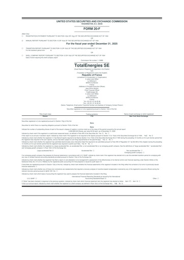 Thumbnail TotalEnergies 20-F Annual Report 2025