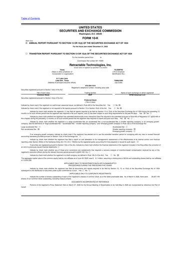 Thumbnail Retractable Technologies 10-K Annual Report 2025