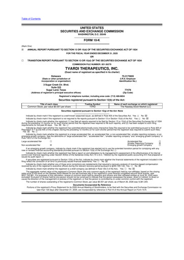 Thumbnail Cara Therapeutics
 10-K Annual Report 2025