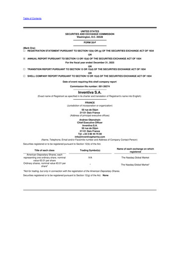 Thumbnail Inventiva Pharma 20-F Annual Report 