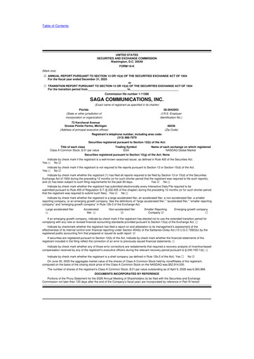 Vorschaubild Saga Communications 10-K Jahresbericht 