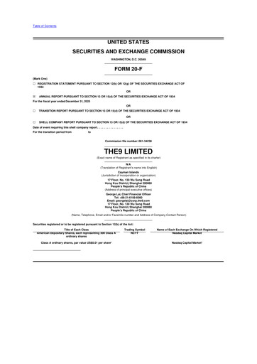 Thumbnail The9 20-F Annual Report 