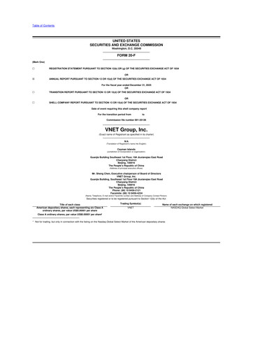 Vorschaubild VNET Group 20-F Jahresbericht 