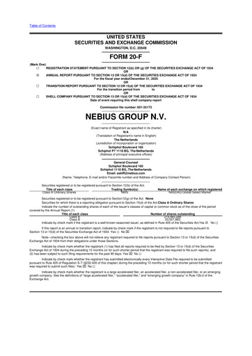 Thumbnail Nebius Group 20-F Annual Report 