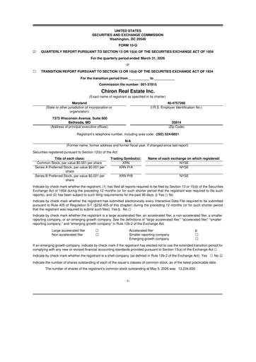 Thumbnail Global Medical REIT
 10-Q Quarterly Report FY 