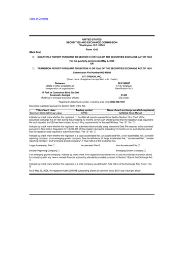 Thumbnail Citi Trends, Inc. 10-Q Quarterly Report FY2026 