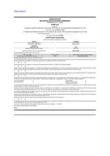 Thumbnail TechPrecision 10-K Annual Report 2026