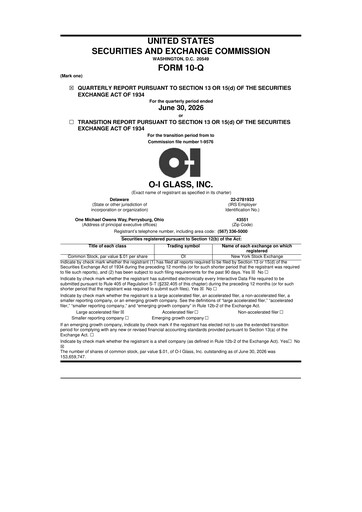Thumbnail O-I Glass
 10-Q Quarterly Report FY2026 