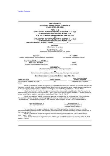 Vorschaubild Kyndryl 10-Q Quartalsbericht 2027 