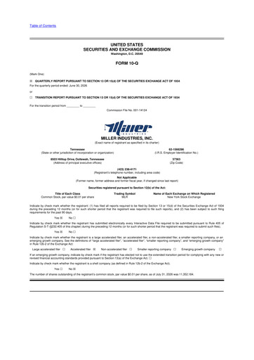 Thumbnail Miller Industries 10-Q Quarterly Report FY2026 