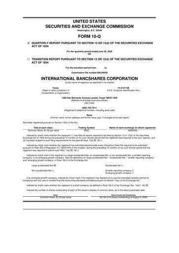 Miniature International Bancshares Corp 10-Q Rapport trimestriel 2026 