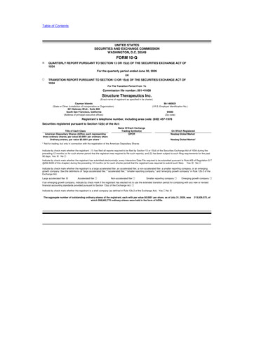 Thumbnail Structure Therapeutics 10-Q Quarterly Report FY2026 