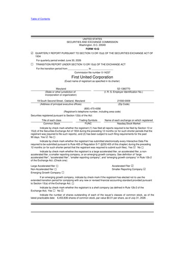 Thumbnail First United Corporation 10-Q Quarterly Report FY2026 