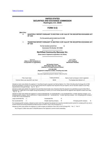 Thumbnail Northeast Community Bancorp 10-Q Quarterly Report FY2026 