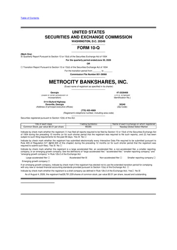 Thumbnail MetroCity Bankshares 10-Q Quarterly Report FY2026 