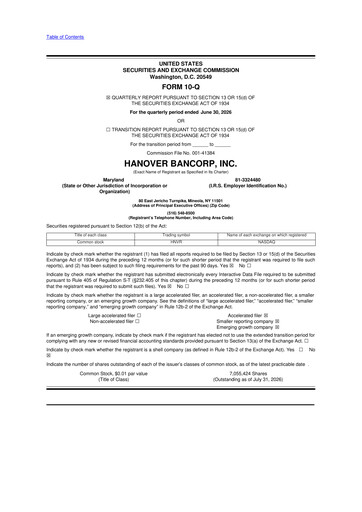 Thumbnail Hanover Bancorp 10-Q Quarterly Report FY2026 