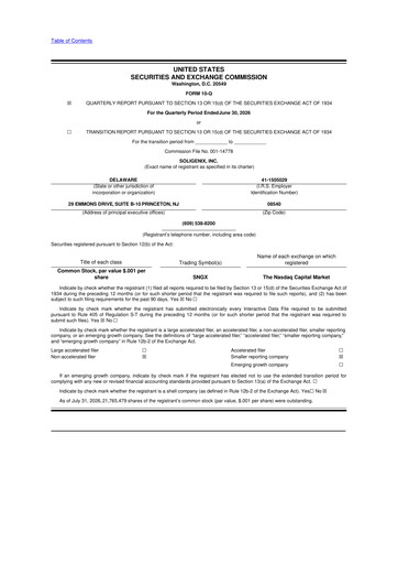 Miniature Soligenix 10-Q Rapport trimestriel 2026 