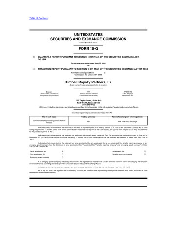Thumbnail Kimbell Royalty Partners 10-Q Quarterly Report FY2026 