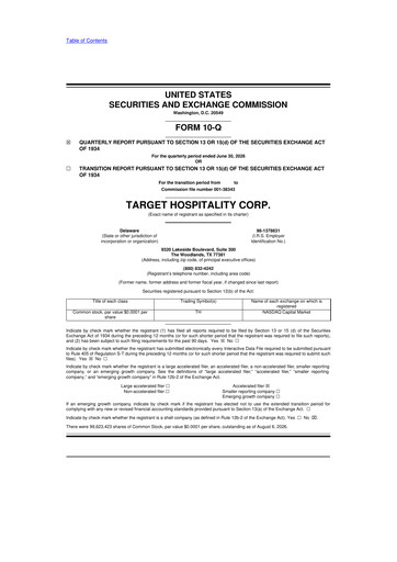 Thumbnail Target Hospitality 10-Q Quarterly Report FY2026 