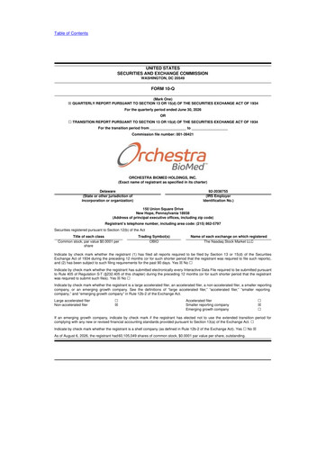 Vorschaubild Orchestra BioMed  10-Q Quartalsbericht 2026 