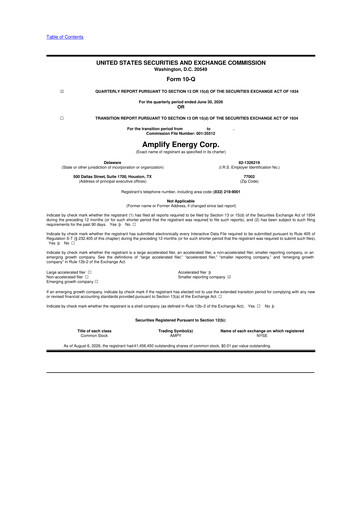 Thumbnail Amplify Energy
 10-Q Quarterly Report FY2026 