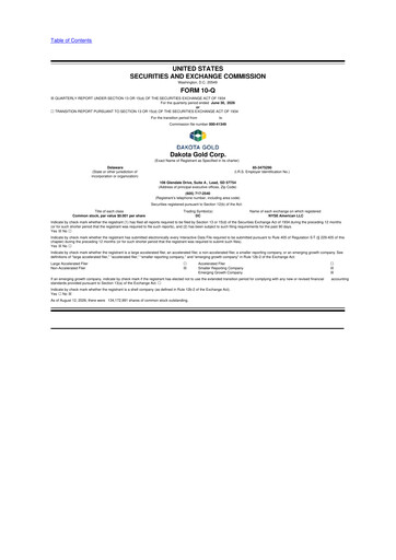 Thumbnail Dakota Gold 10-Q Quarterly Report FY2026 