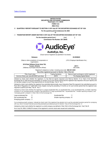 Vorschaubild AudioEye 10-Q Quartalsbericht 2026 