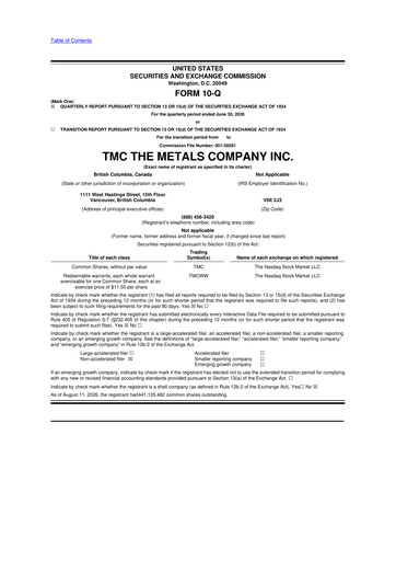 Thumbnail The Metals Company 10-Q Quarterly Report FY2026 