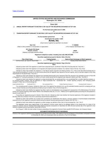 Thumbnail Avnet 10-K Annual Report 2026