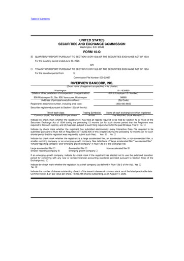 Thumbnail Riverview Bancorp 10-Q Quarterly Report FY2027 