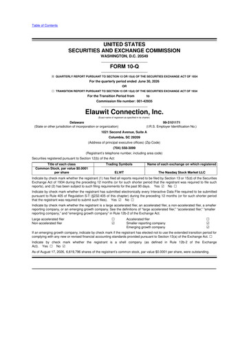 Thumbnail Elauwit Connection 10-Q Quarterly Report FY2026 